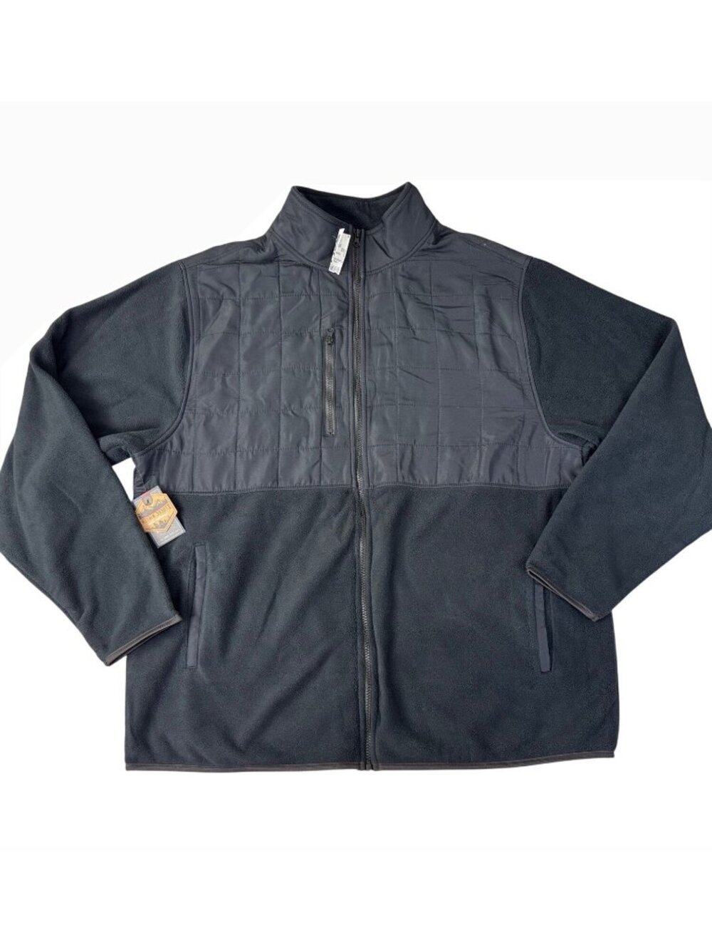 Beverly Hills Polo Club Mens 2X Black Full-Zip Jacket Light Cottage